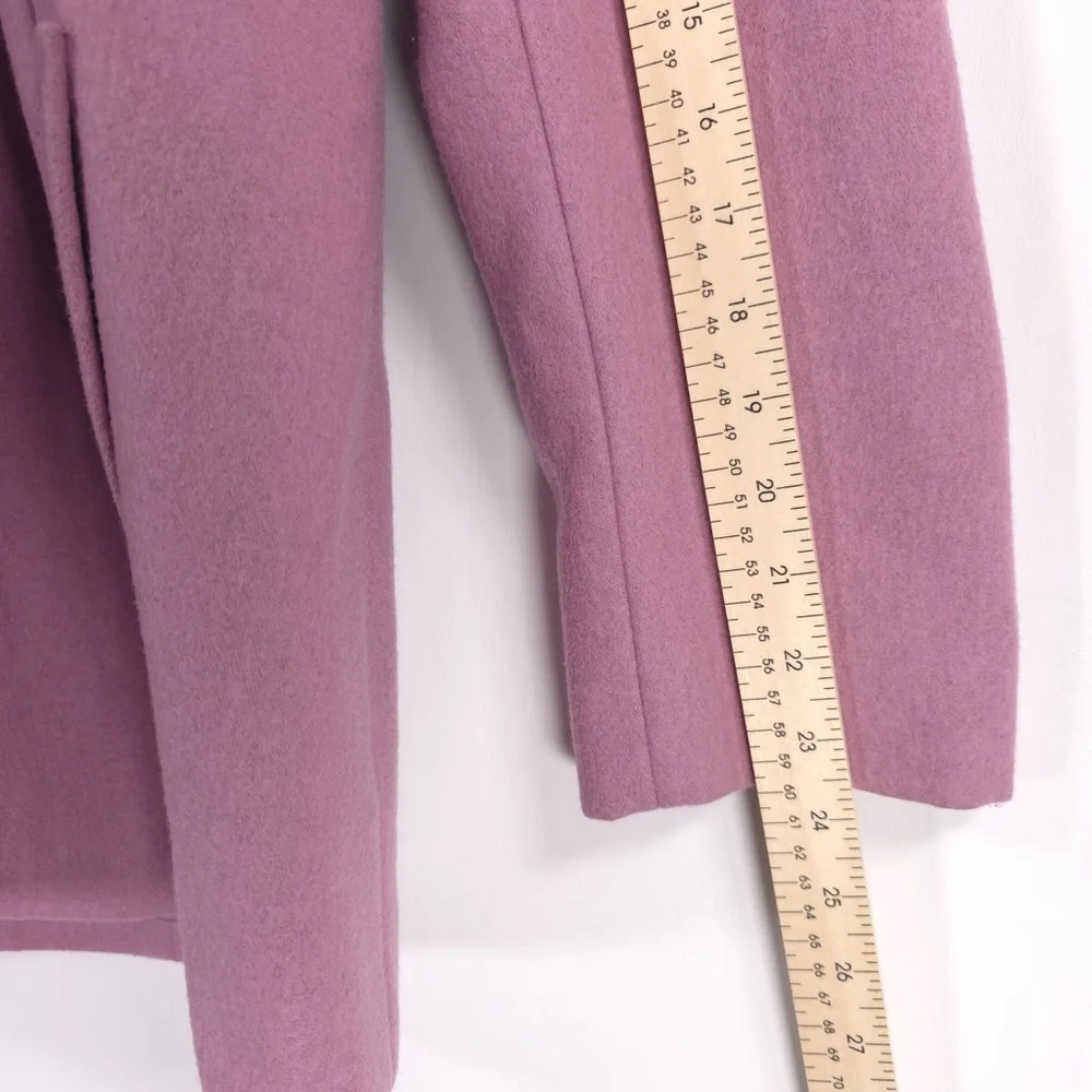 HALSTON STUDIO‎ WOOL Blend Pink Coat Double Breasted UKRAINE🇺🇦MADE Size 8